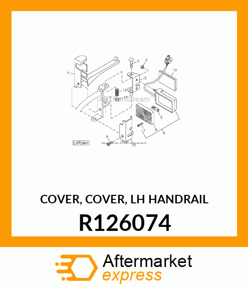 COVER, COVER, LH HANDRAIL R126074