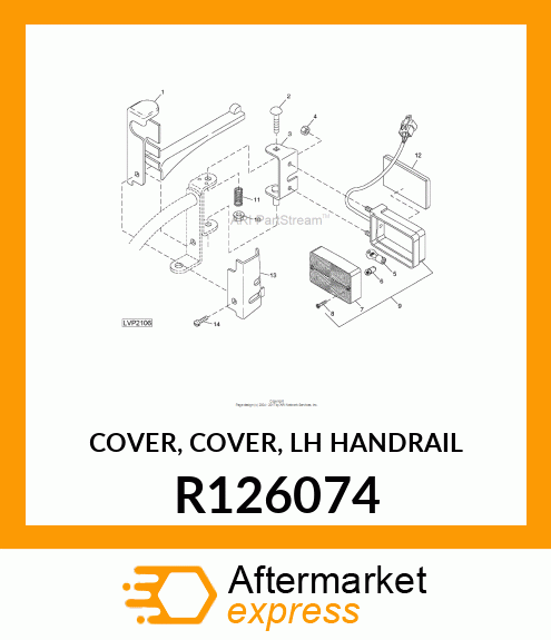 COVER, COVER, LH HANDRAIL R126074