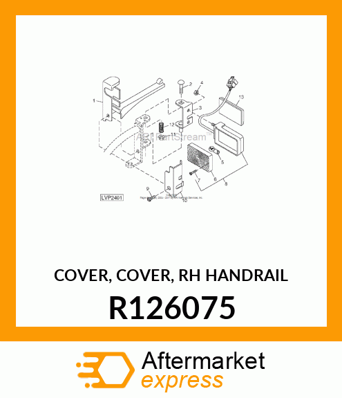 COVER, COVER, RH HANDRAIL R126075