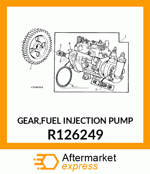 GEAR,FUEL INJECTION PUMP R126249