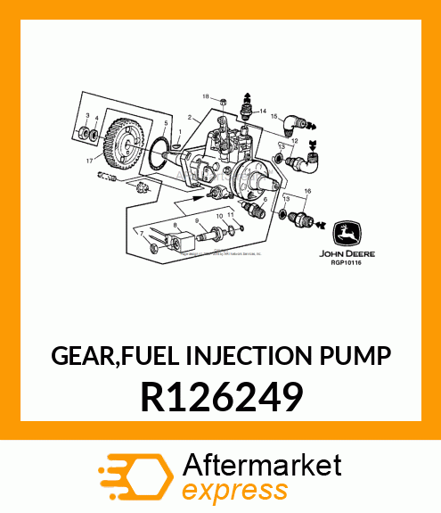 GEAR,FUEL INJECTION PUMP R126249