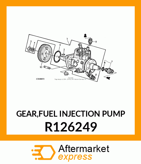 GEAR,FUEL INJECTION PUMP R126249