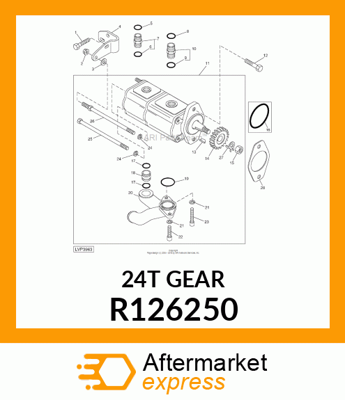 GEAR, AUXILIARY DRIVE R126250