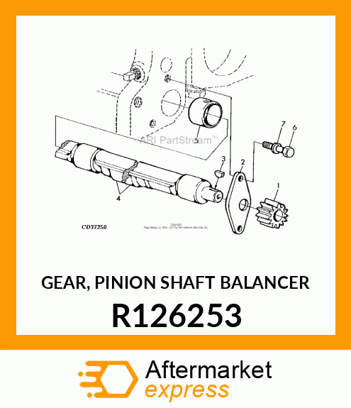 GEAR, PINION SHAFT BALANCER R126253