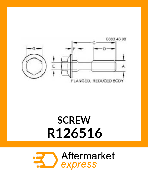 SCREW, HEX FLANGE, SELF LOCKING R126516
