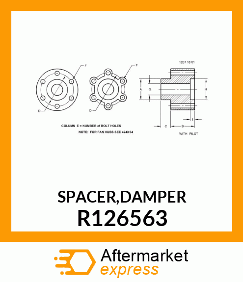 SPACER,DAMPER R126563