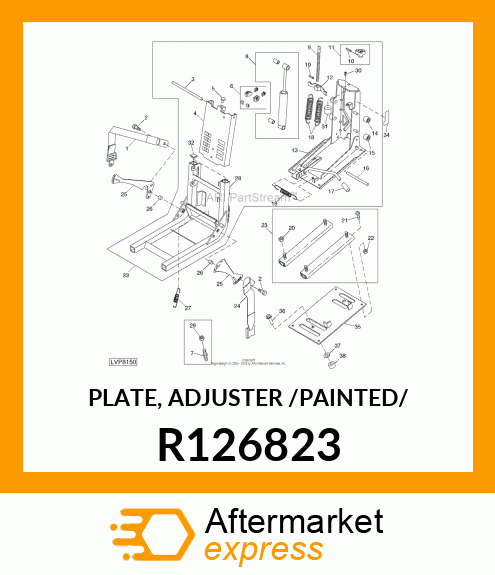 PLATE, ADJUSTER /PAINTED/ R126823