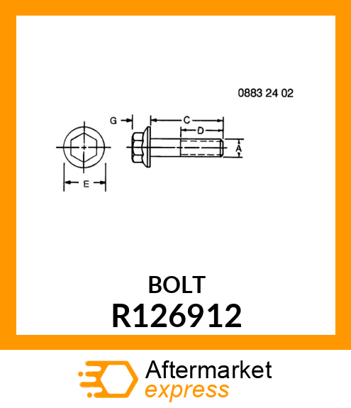 SCREW,SPECIAL HEX FLANGE HEAD CAP R126912