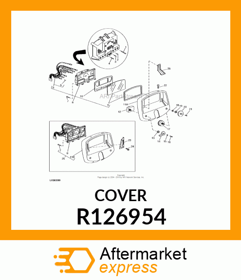 COVER, COVER, SHIFT GUIDE R126954