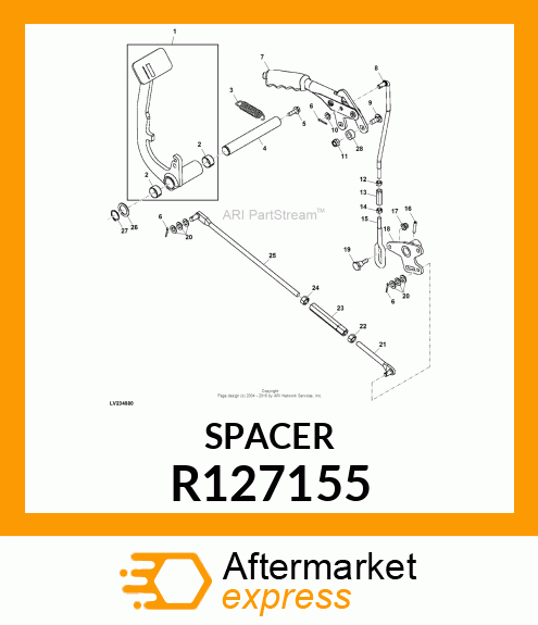 SPACER,ALTERNATOR R127155