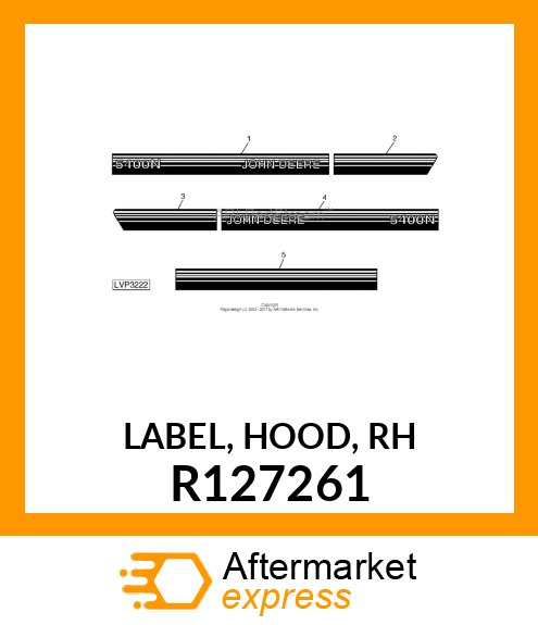 LABEL, HOOD, RH R127261