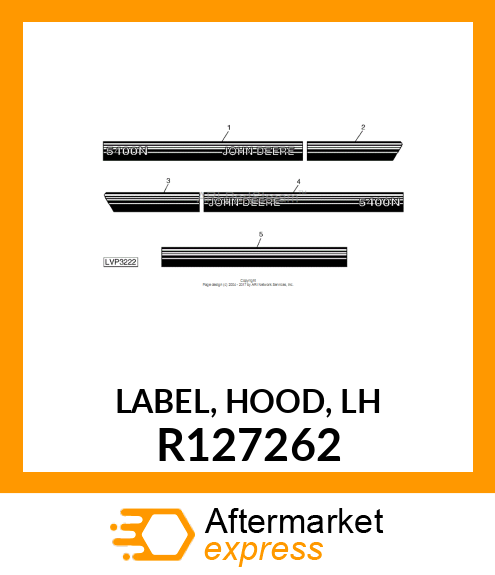 LABEL, HOOD, LH R127262