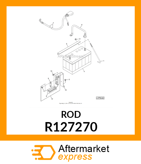 ROD, BATTERY CLAMP R127270