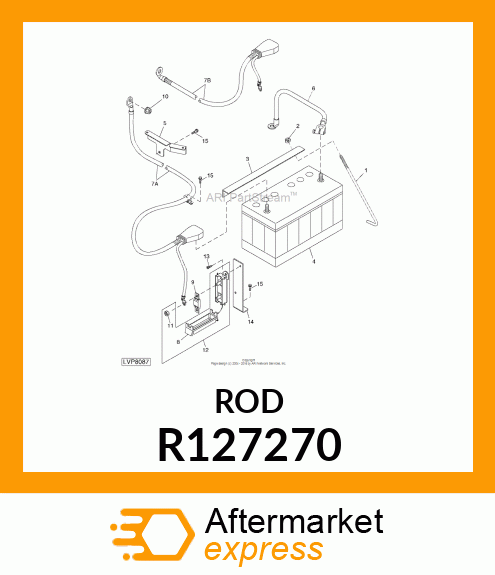 ROD, BATTERY CLAMP R127270