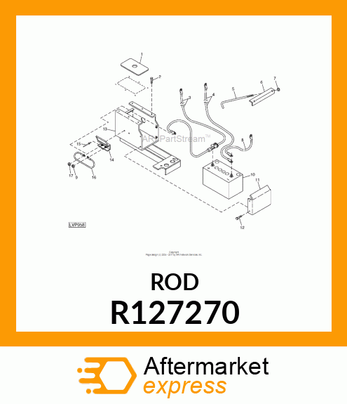 ROD, BATTERY CLAMP R127270