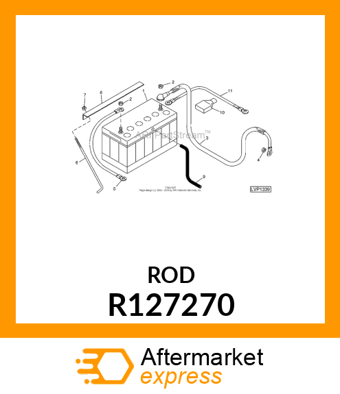 ROD, BATTERY CLAMP R127270