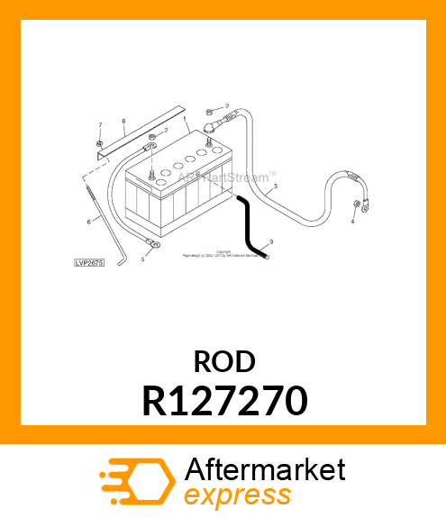 ROD, BATTERY CLAMP R127270