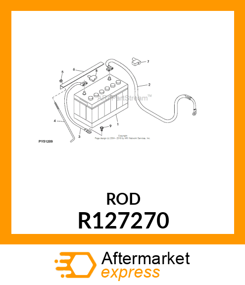 ROD, BATTERY CLAMP R127270