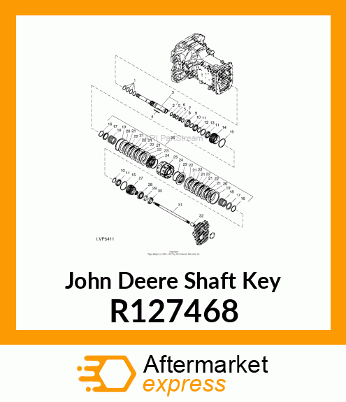 SHAFT KEY, WOODRUFF R127468