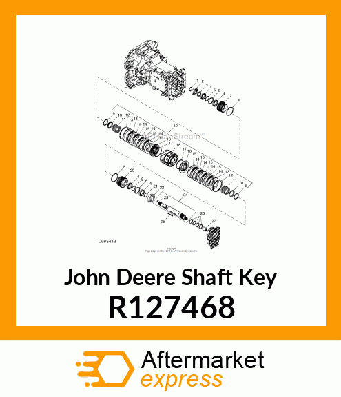 SHAFT KEY, WOODRUFF R127468