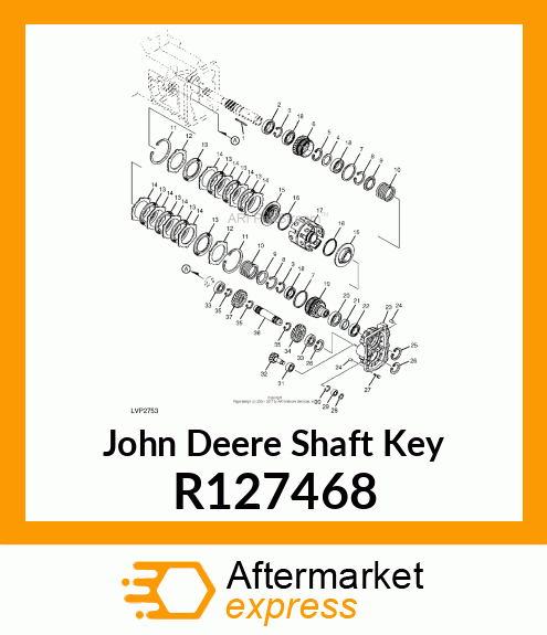 SHAFT KEY, WOODRUFF R127468