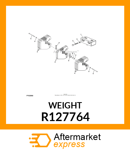 COUNTERWEIGHT, QUICK R127764