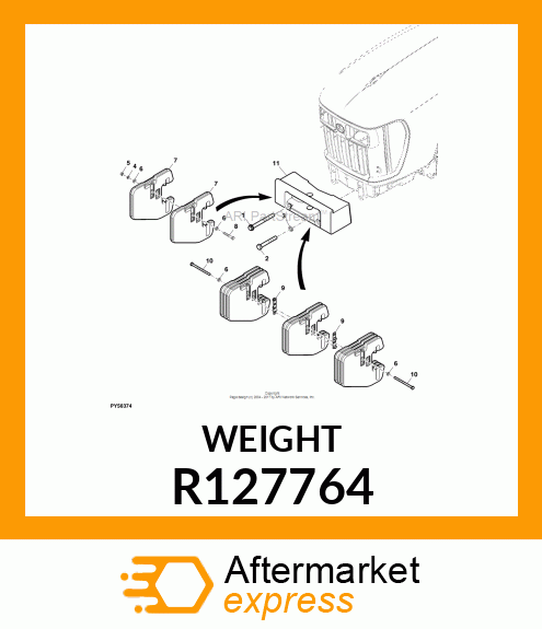 COUNTERWEIGHT, QUICK R127764