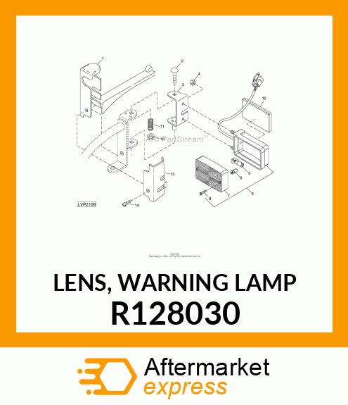 LENS, WARNING LAMP R128030
