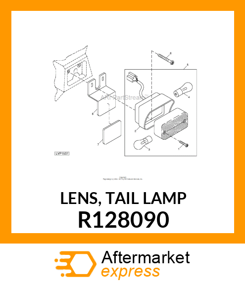LENS, TAIL LAMP R128090
