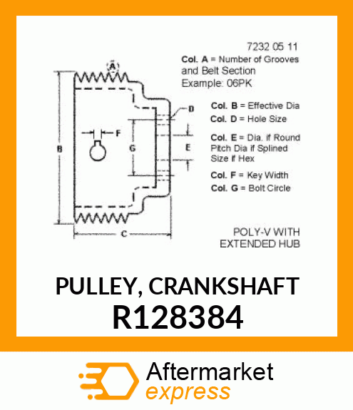 PULLEY, CRANKSHAFT R128384