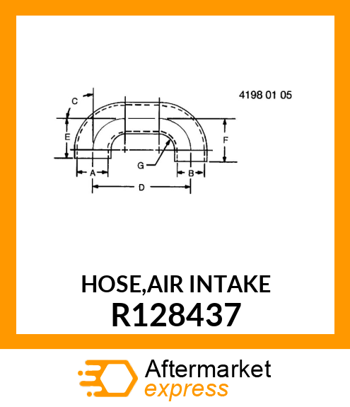 HOSE,AIR INTAKE R128437