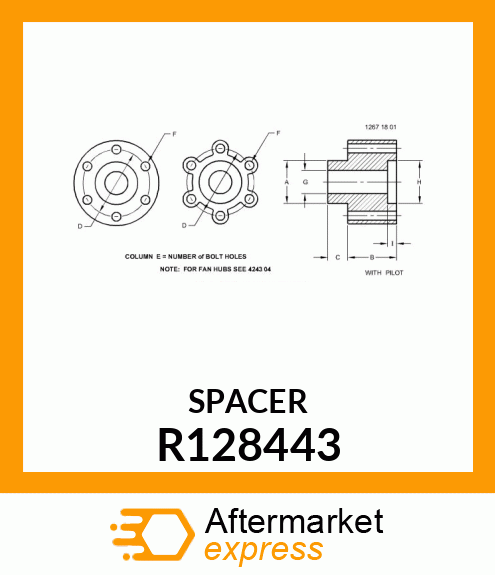SPACER,SUCTION FAN R128443