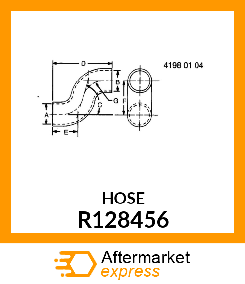 HOSE,RADIATOR,LOWER R128456