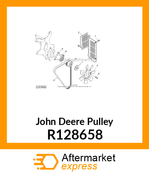 PULLEY,FAN DIAMETER 140 R128658