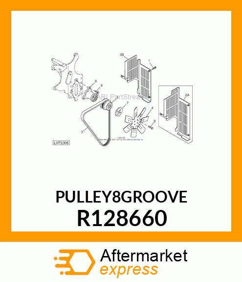 PULLEY, FAN DIA 168 R128660