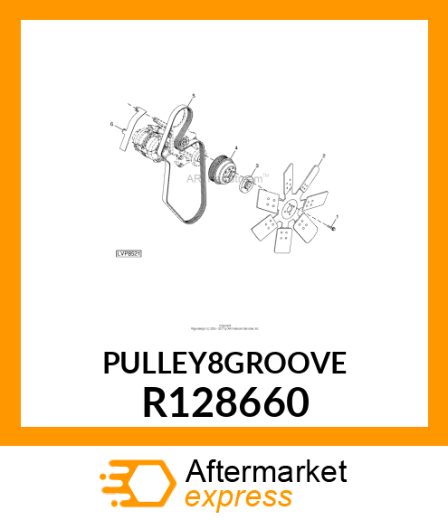 PULLEY, FAN DIA 168 R128660