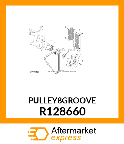 PULLEY, FAN DIA 168 R128660