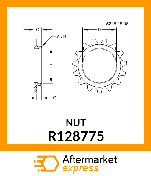 NUT, ADJUSTING R128775