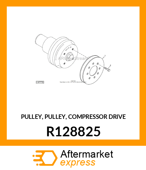 PULLEY, PULLEY, COMPRESSOR DRIVE R128825