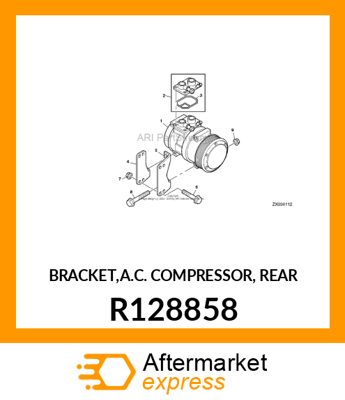 BRACKET,A.C. COMPRESSOR, REAR R128858