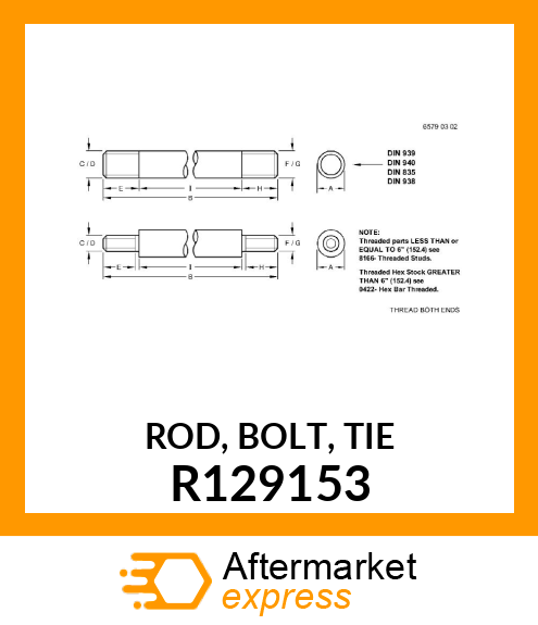 ROD, BOLT, TIE R129153