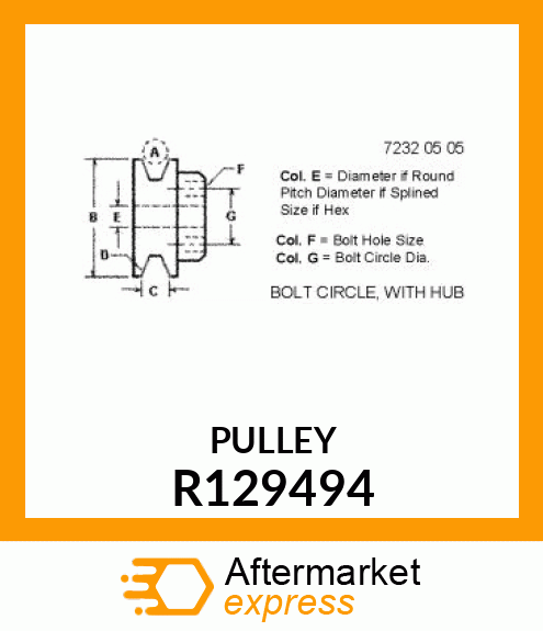 PULLEY,FAN R129494