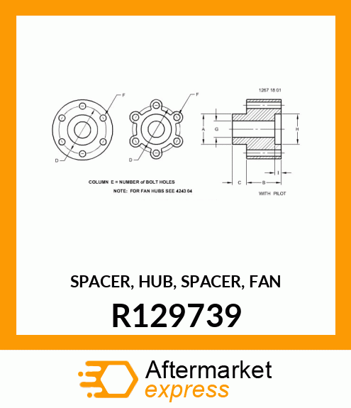 SPACER, HUB, SPACER, FAN R129739