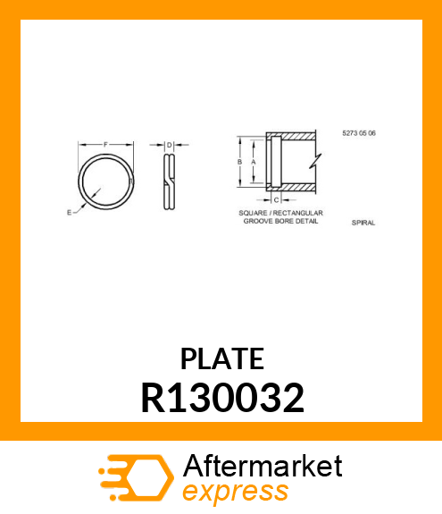 SNAP RING, SPIRAL RETAINING R130032