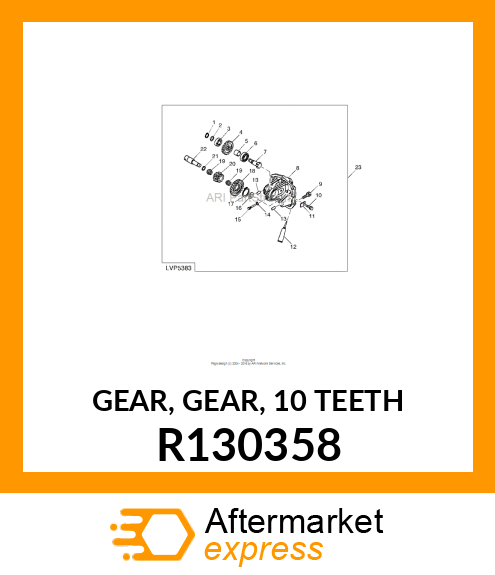 GEAR, GEAR, 10 TEETH R130358