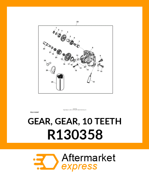 GEAR, GEAR, 10 TEETH R130358