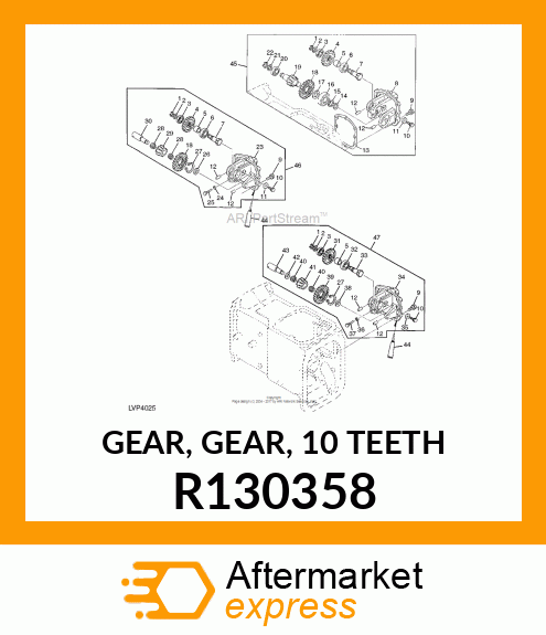 GEAR, GEAR, 10 TEETH R130358