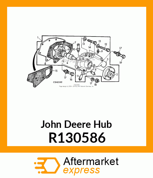 HUB, WATER PUMP R130586