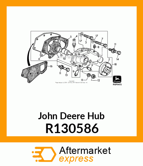 HUB, WATER PUMP R130586