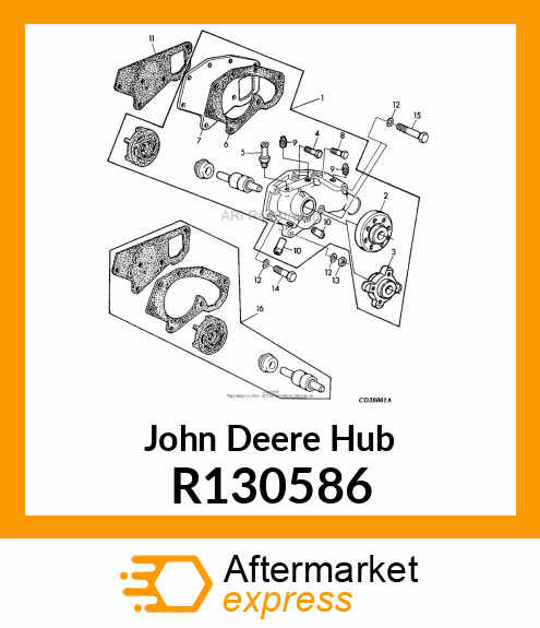 HUB, WATER PUMP R130586